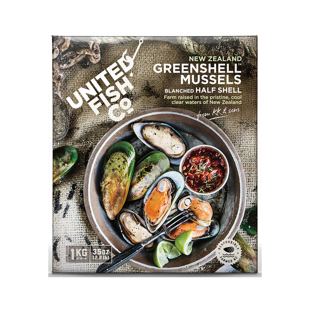 Mussels Half Shell New Zealand Origin 2lbs (907g)