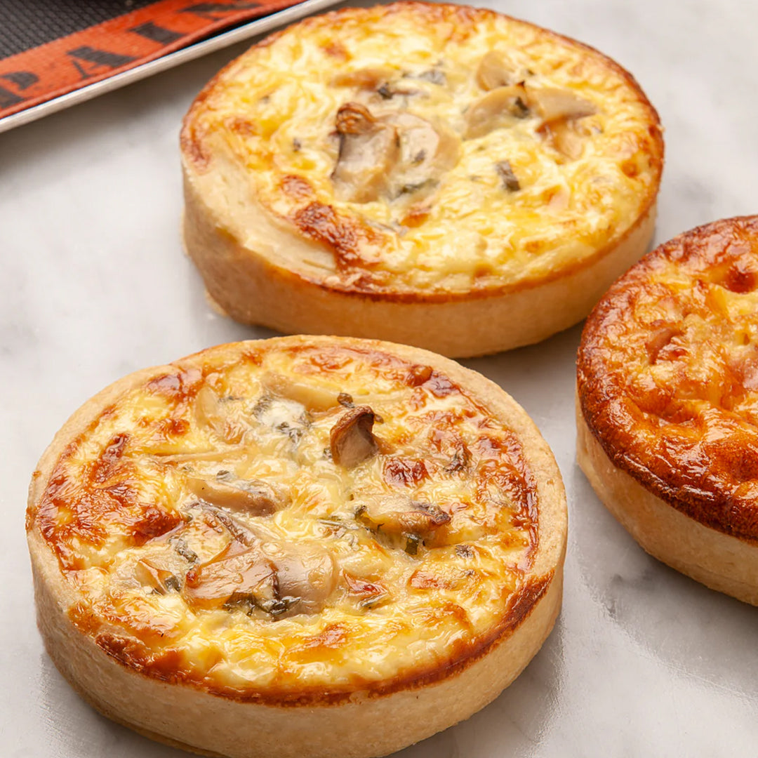 Clement Mushroom Quiche (Frozen)- Pack of 4x130g
