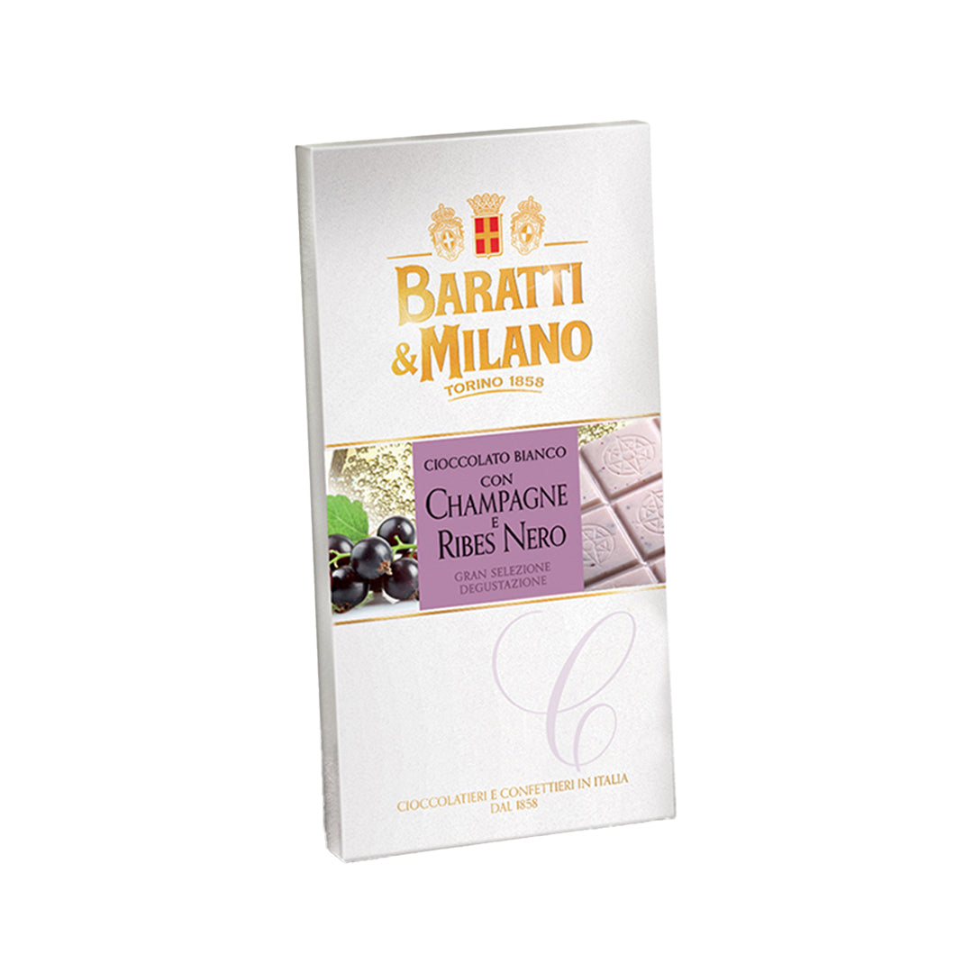 White Chocolate with Champagne & Blackcurrant 75g