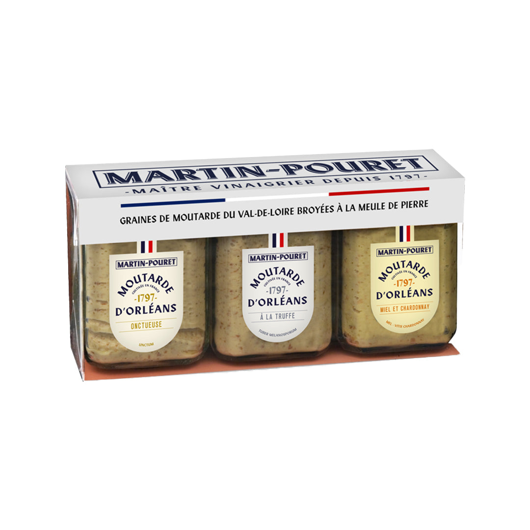 Coffret Trio de Moutardes d’Orléans 3 x 95g