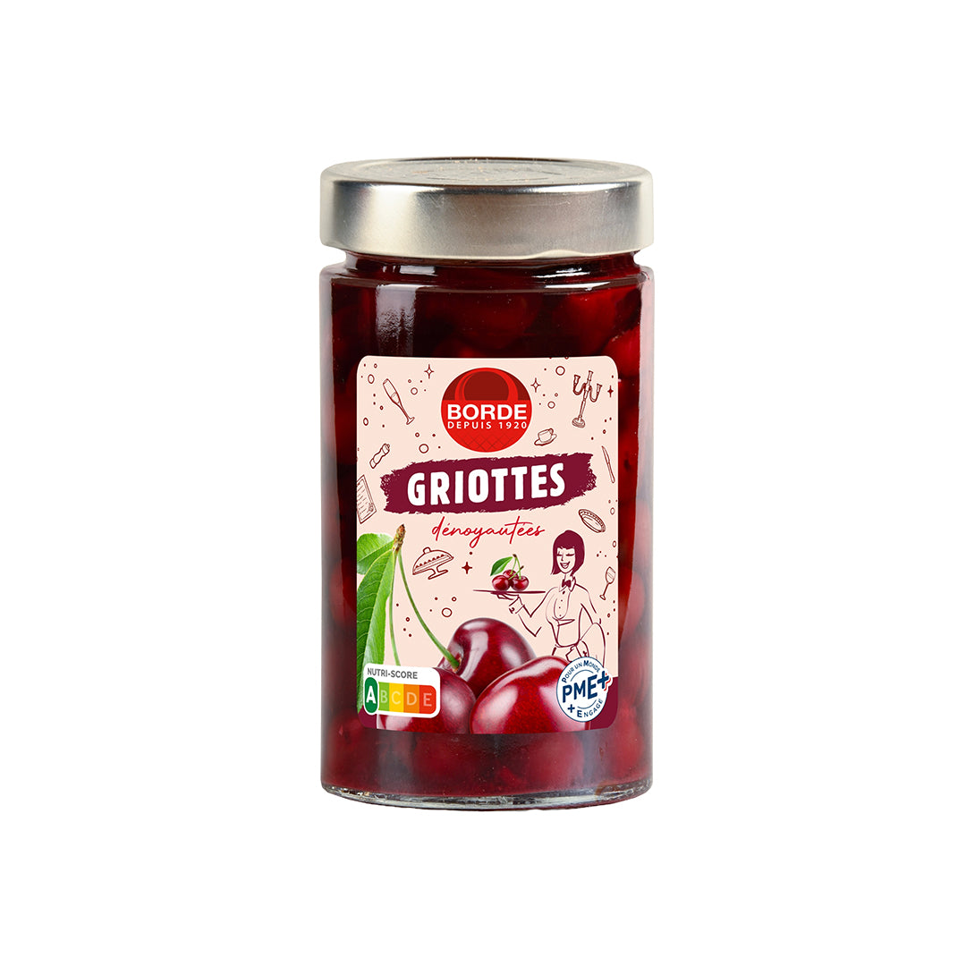 Griottes Dénoyautées au Sirop 340ml (Morello Cherries)