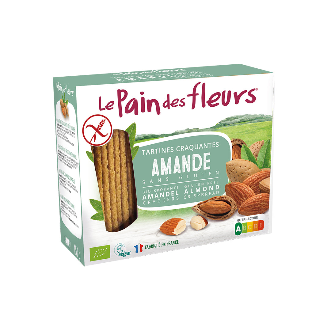 Le Pain des Fleurs Organic Almond Crispbread GF 150g