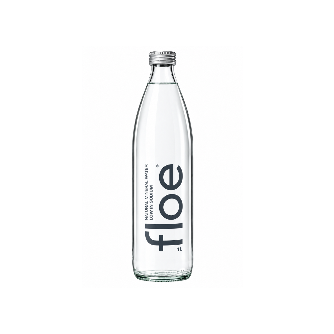 Floe Mineral Water Glass Bottle 1L x 12
