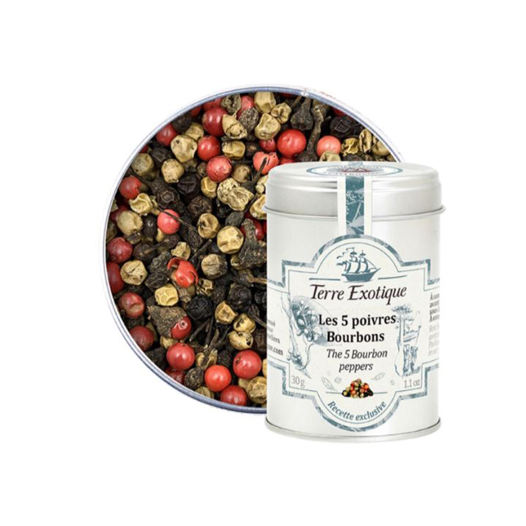 Les 5 Poivres Bourbon 30g